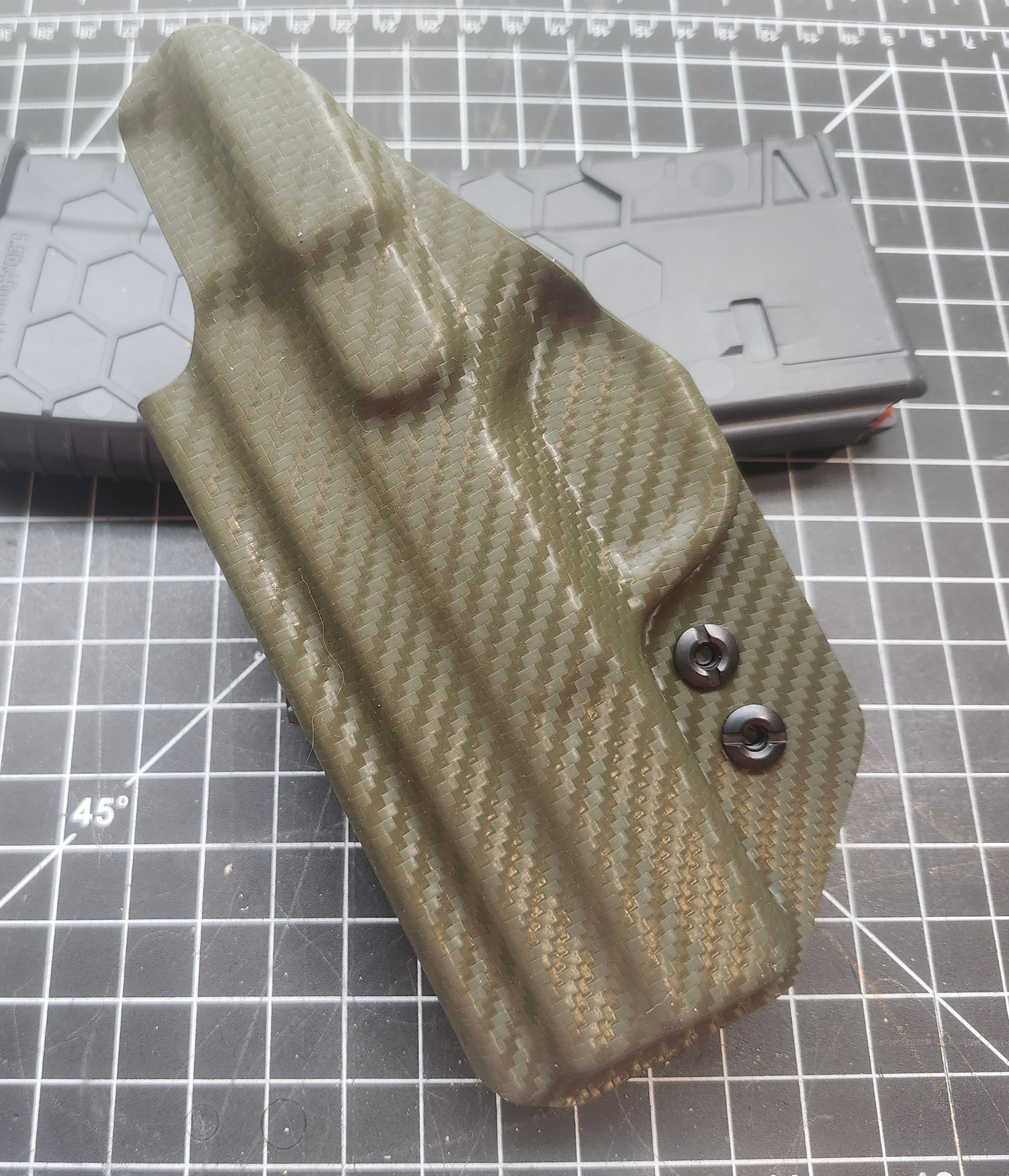 IWB Holster S&W EZ380 Carbon Fiber OD Green