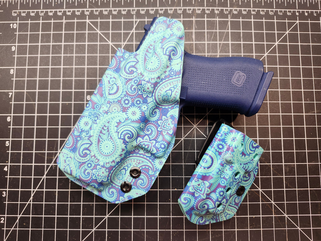 IWB Blue Paisley w/ Matching Mag Holster