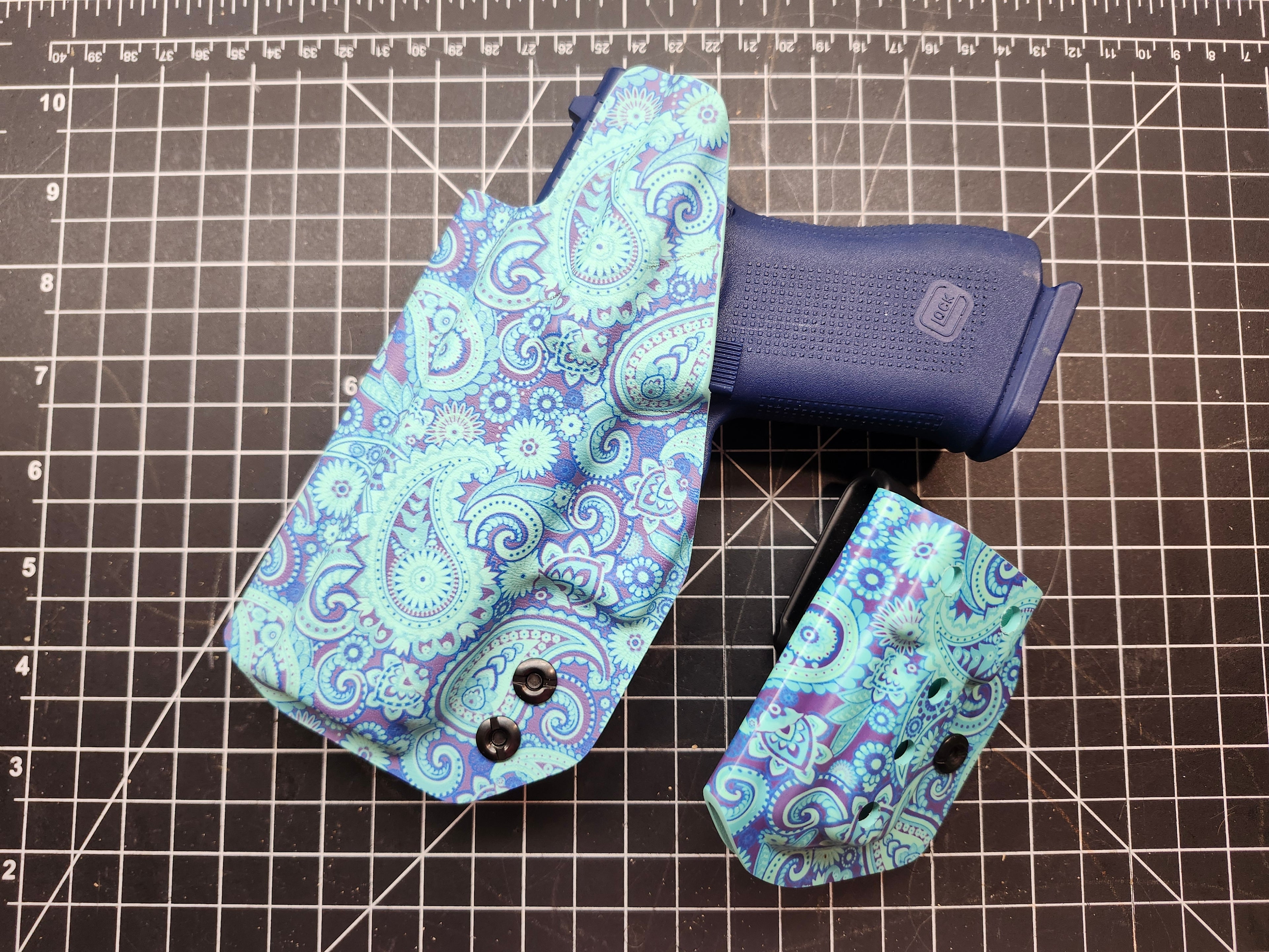IWB Blue Paisley w/ Matching Mag Holster