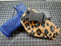 IWB Custom Kydex holster in specialty leopard print. Adjustable cant and retention.